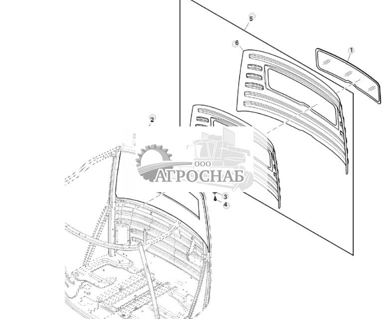Верхняя панель задней стенки со звукопоглощающей обивкой - ST875161 425.jpg